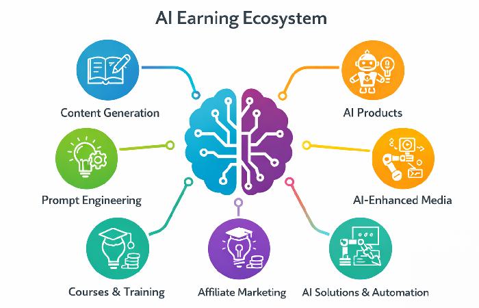 ai earning ecosystem explained visually