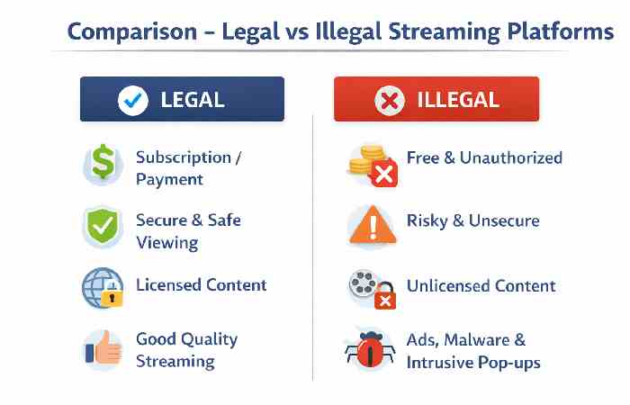 legal vs illegal streaming platforms