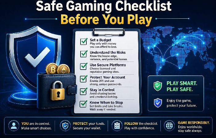 safe gaming checklist before you play