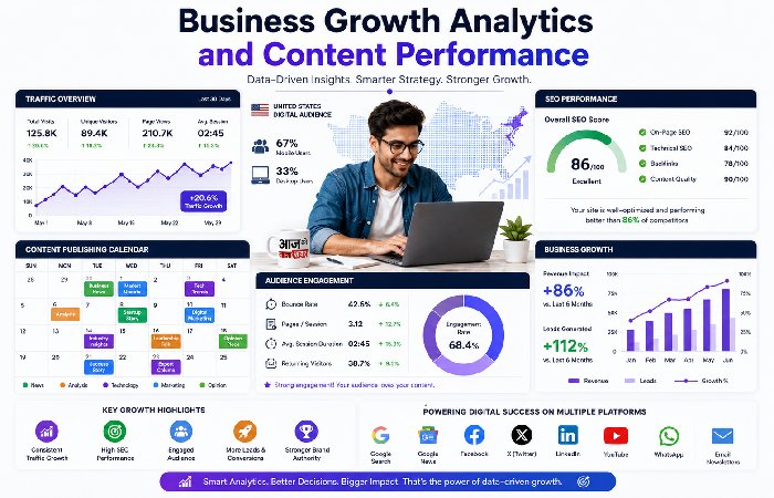 business analytics for aajkitajikhabar.com business strategy