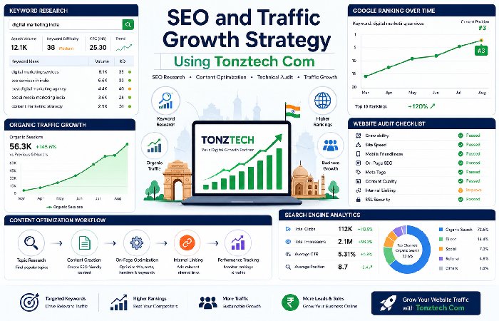 tonztech com seo and website traffic growth strategy